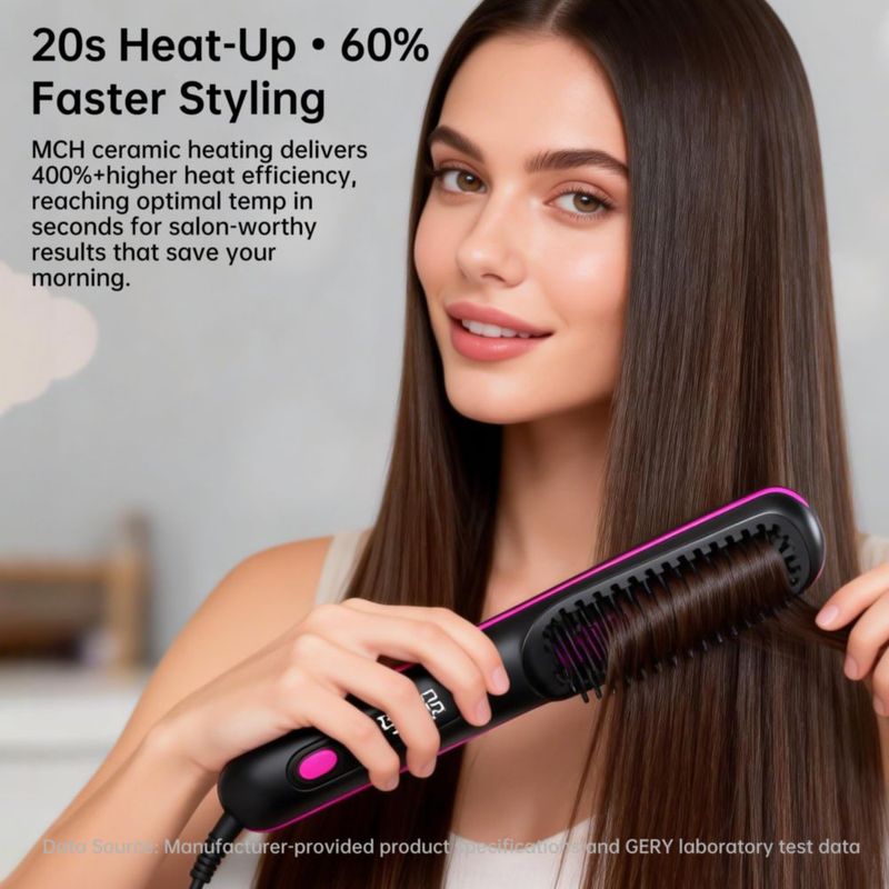 Cepillo Alisador de Cabello GERY Go Brush Pro 2026 Inalámbrico