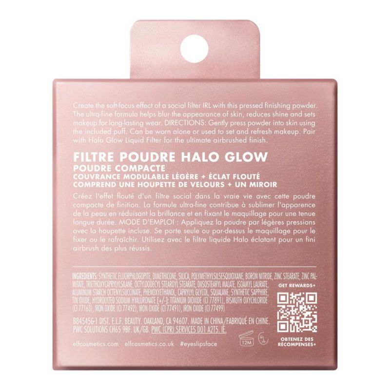 Filtro de polvo Finishing Powder e.l.f. Halo Glow luz neutra