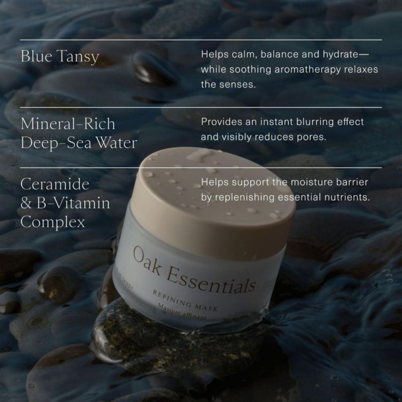 Mascarilla Tratante Facial Oak Essentials Refinadora con Tansy Azul 40 g