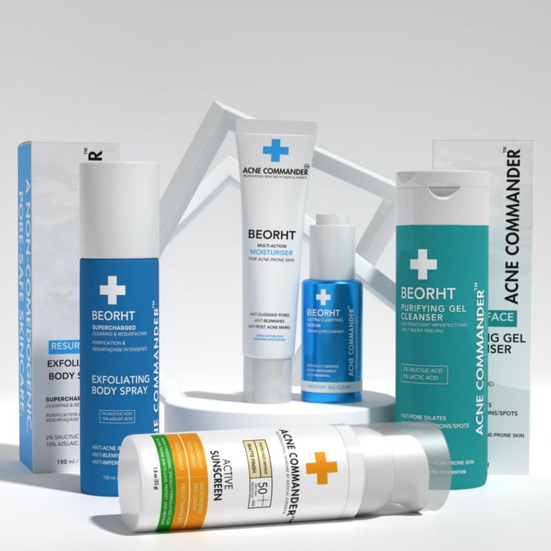 Protector solar facial Acne Commander Mineral SPF 50 con tinte 52 g