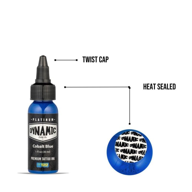 Tinta para Tatuajes Dynamic Color Co Platino Azul Cobalto 30 ml