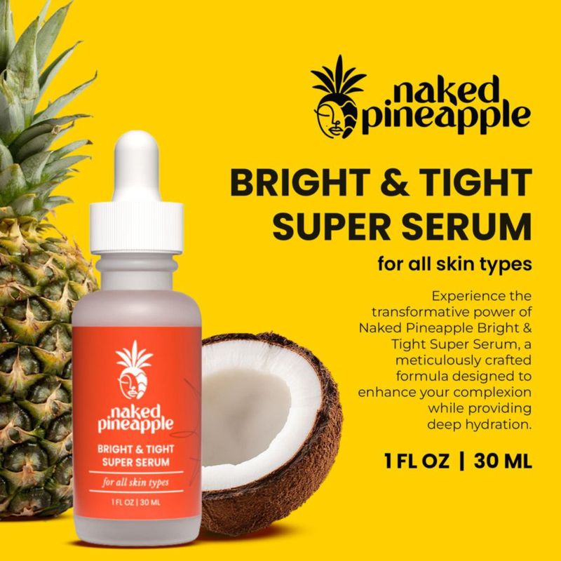 Suero Facial Naked Pineapple Iluminador y Reafirmante 30 ml