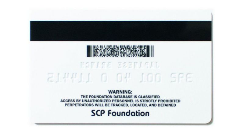 Billetera HOKUSHIN SCP Foundation Nivel 4 RFID PVC rojo