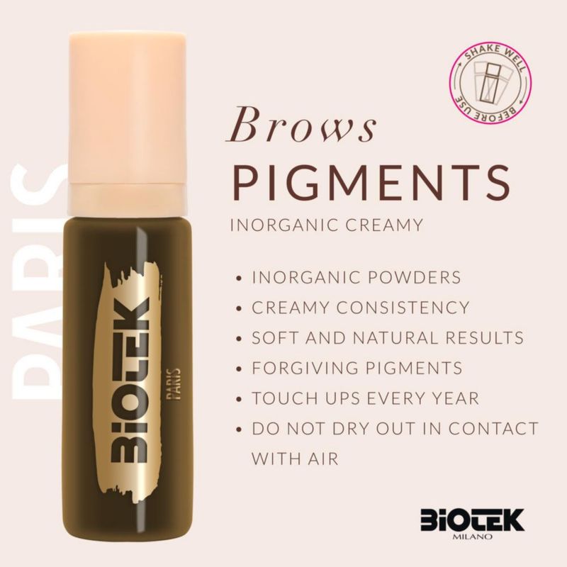 Pigmento Cremoso Inorgánico Biotek Paris 15 ml para Cejas
