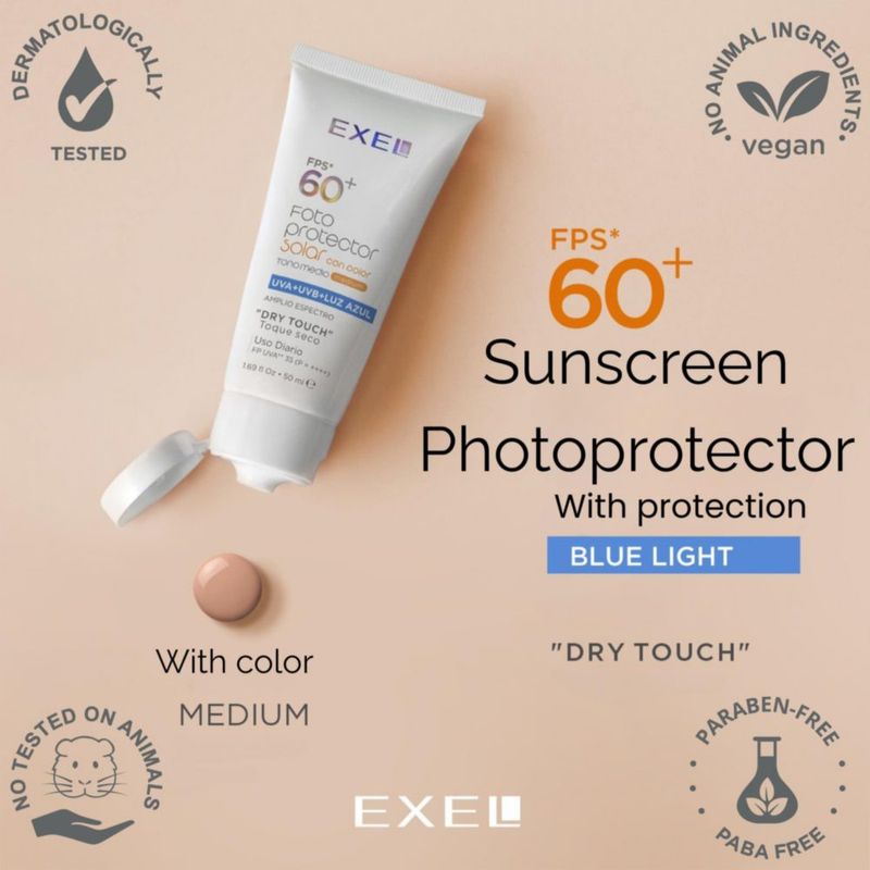 Protector Solar EXEL SPF 60 50 ml de Amplio Espectro