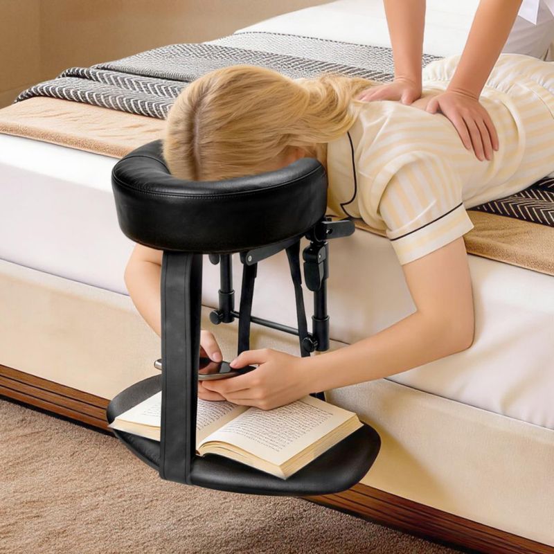 Reposacabezas de Masaje Plegable Toptople 27 × 41 cm con Cubierta de PU