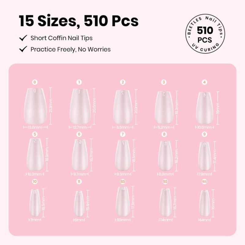 Kit de Arte de Uñas Beetles Gel Polish 510 piezas y Set de Pinceles
