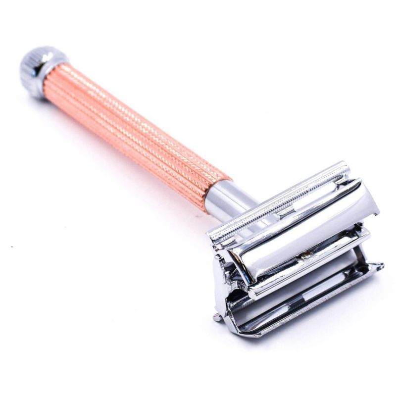 Maquinilla de Afeitar de Seguridad Parker 29L Oro Rosa 5 Cuchillas