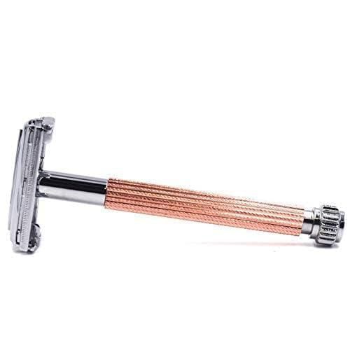 Maquinilla de Afeitar de Seguridad Parker 29L Oro Rosa 5 Cuchillas