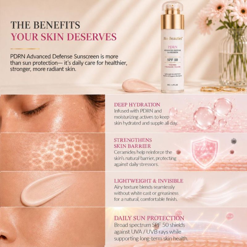 Protector solar Bio Beauties SPF 50 PDRN 40 ml resistente al agua