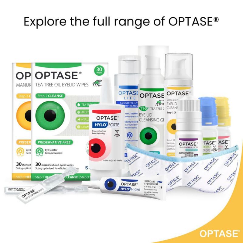 Gel Limpiador de Párpados Optase con Aceite de Manuka 50 ml