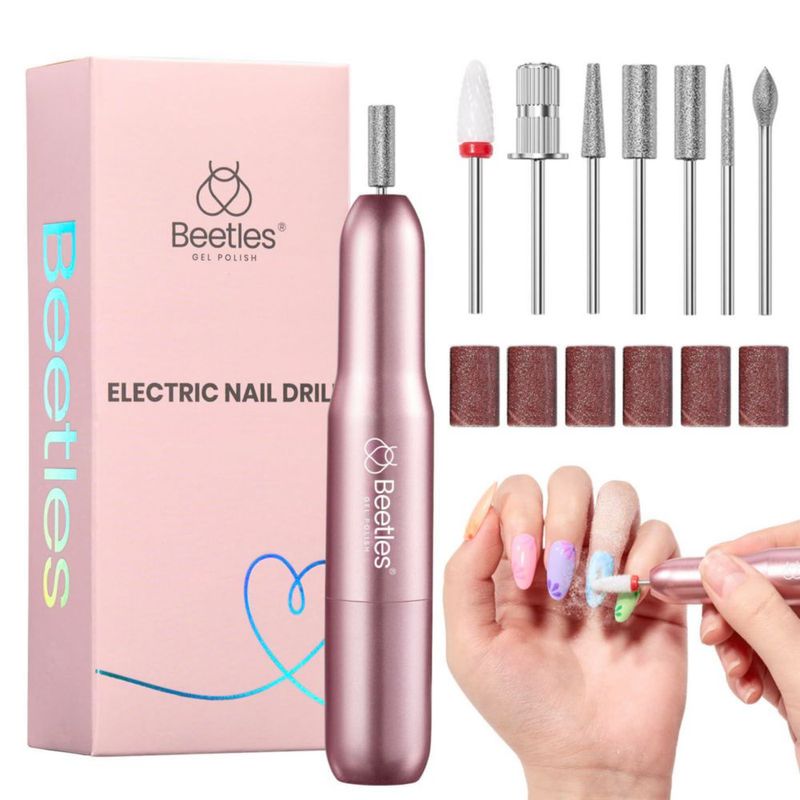 Taladro de uñas Beetles 0-12000 RPM Kit portátil de 7 brocas