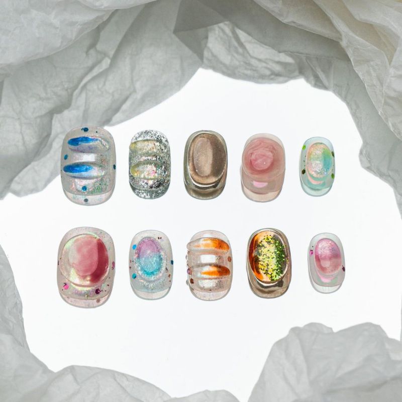 Uñas Postizas Sun&Beam Nails Redondas Cortas Rosa Menta