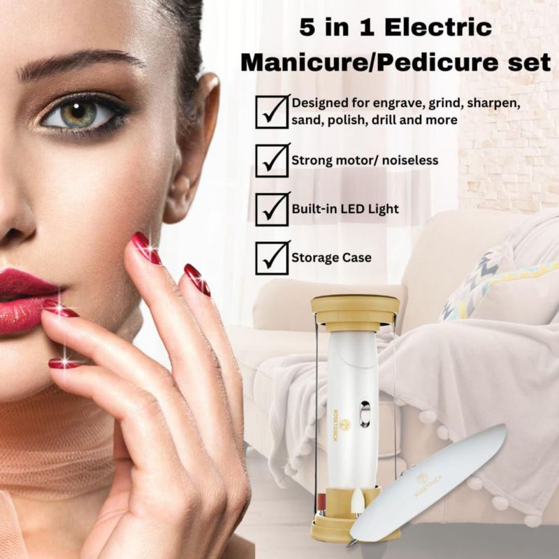 Taladro Eléctrico Inalámbrico para Uñas Rosetouch Dorado