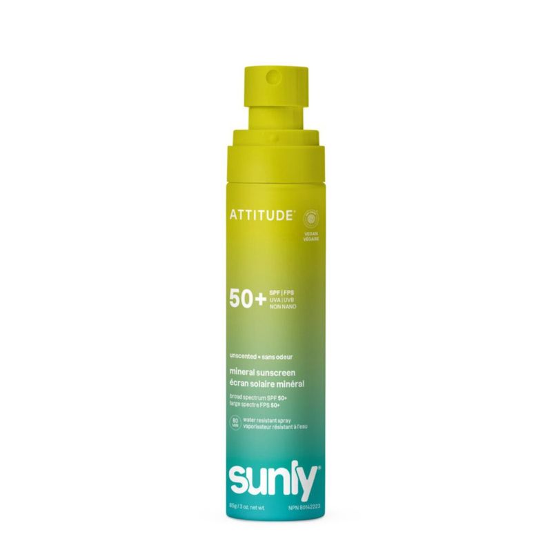 Protector solar mineral ATTITUDE SPF 50 óxido de zinc 85 g