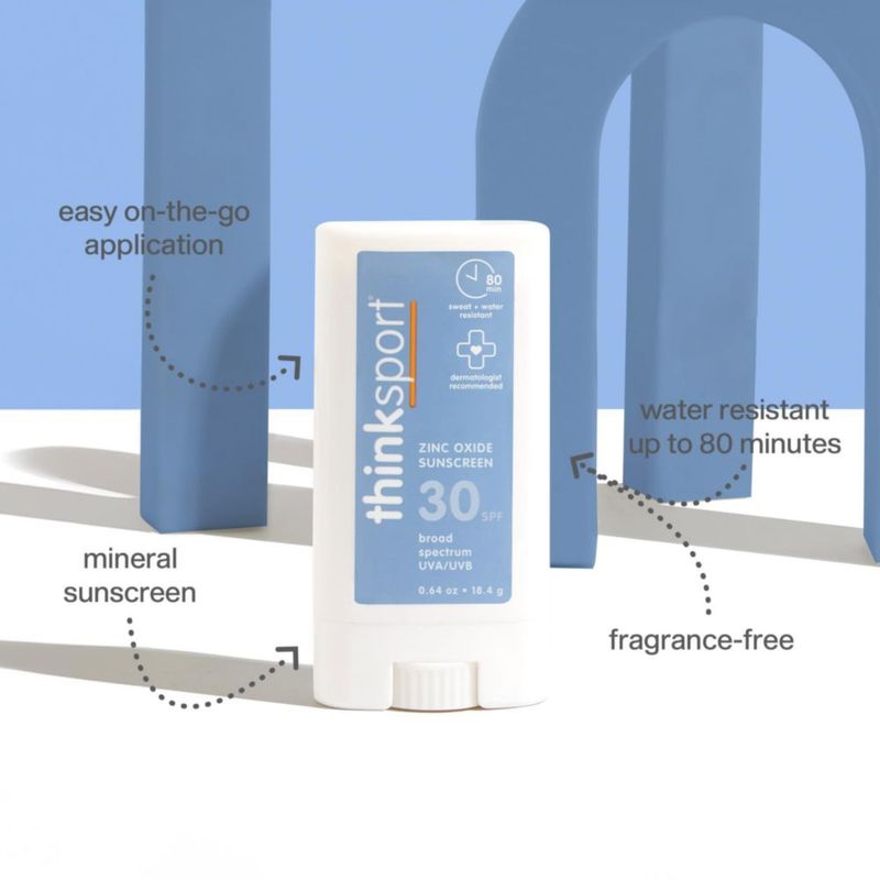 Barra de protector solar THINK SPF 30 18 g óxido de zinc resistente al agua