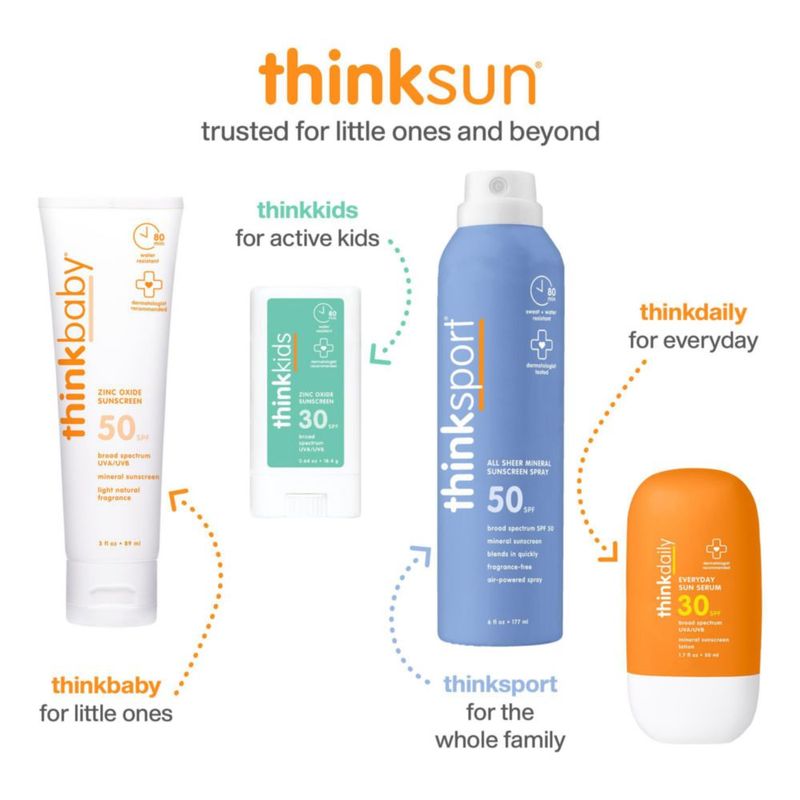Barra de protector solar THINK SPF 30 18 g óxido de zinc resistente al agua