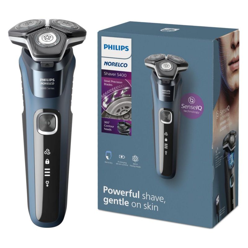 Afeitadora Philips Norelco 5400 S5880/81 recargable en seco y húmedo