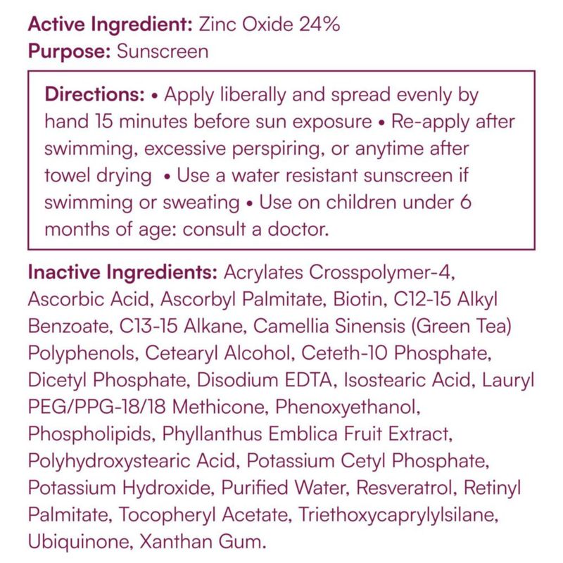 Protector Solar Purity Products 57 g SPF 50 Óxido de Zinc 24 %