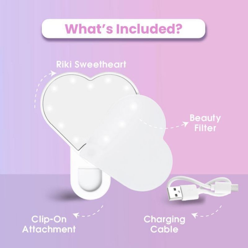 Espejo de Maquillaje LED Recargable RIKI LOVES RIKI Blanco