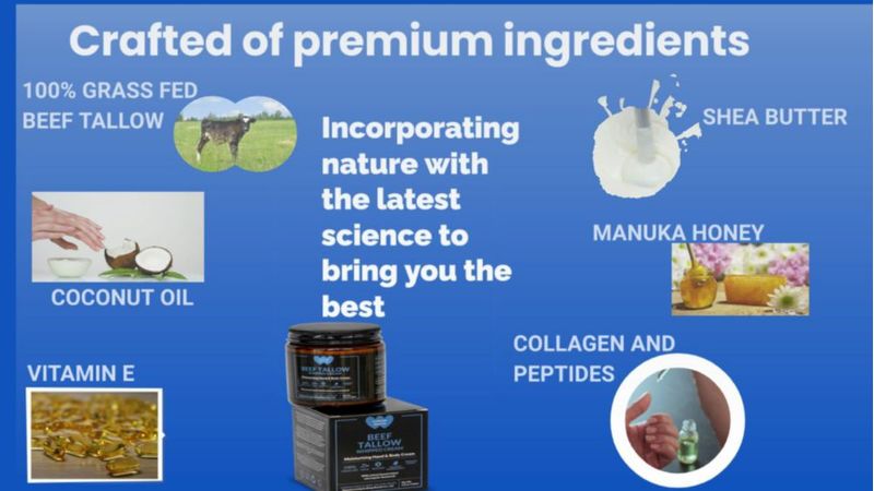 Crema facial Gabriah Health 113 g – sebo de vacuno alimentado con pasto halal