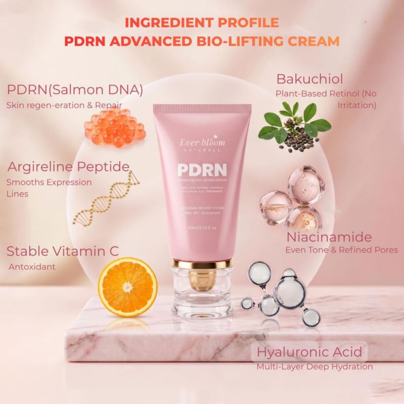 Crema Facial Everbloom Naturals 60 ml PDRN Ácido Hialurónico