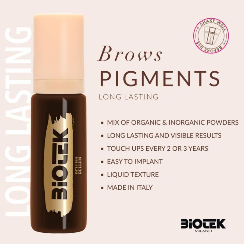 Kit de Pigmentos para Cejas Biotek Hybrid de Larga Duración – Italia