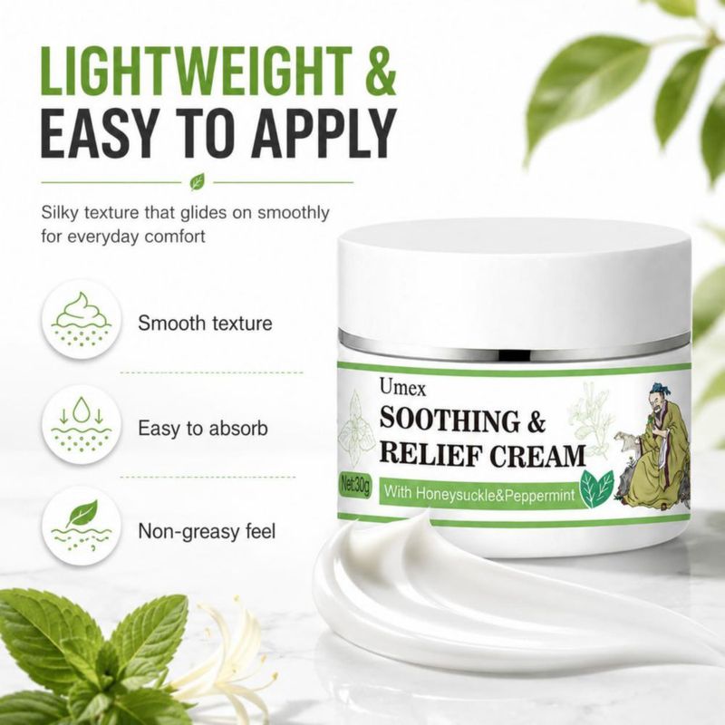 Crema Hidratante Umex 30 g Madreselva y Menta para Cara y Cuerpo