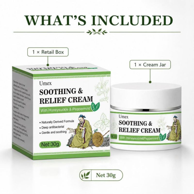 Crema Hidratante Umex 30 g Madreselva y Menta para Cara y Cuerpo