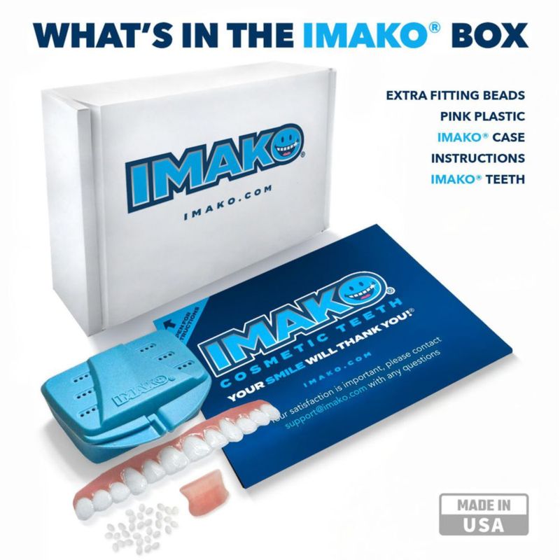 Imako Carillas Cosméticas Premium 1 Pack – Tamaño Pequeño Blanco Blanqueado