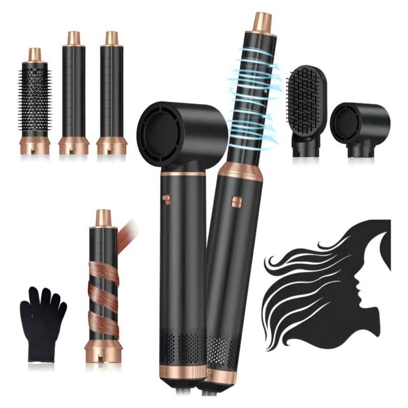 Secadora Cabello Profesional 5 En 1 Negro