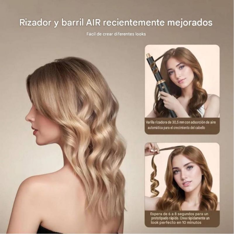 Secadora Cabello Profesional 5 En 1 Negro