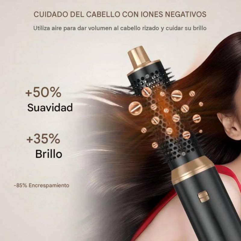 Secadora Cabello Profesional 5 En 1 Negro