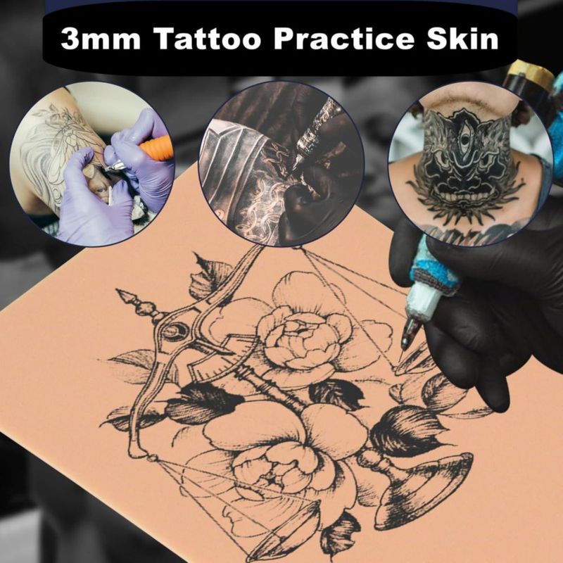 Piel de práctica para tatuajes loveaiai 30x20 cm paquete de 4