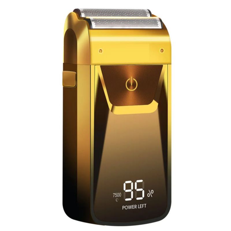Rasuradora Eléctrica Barba Afeitadora Hombre Cortadora Pelo, Color Oro Negro