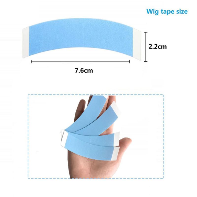 Cinta adhesiva para peluca REOU 76 x 22 cm impermeable 36 piezas