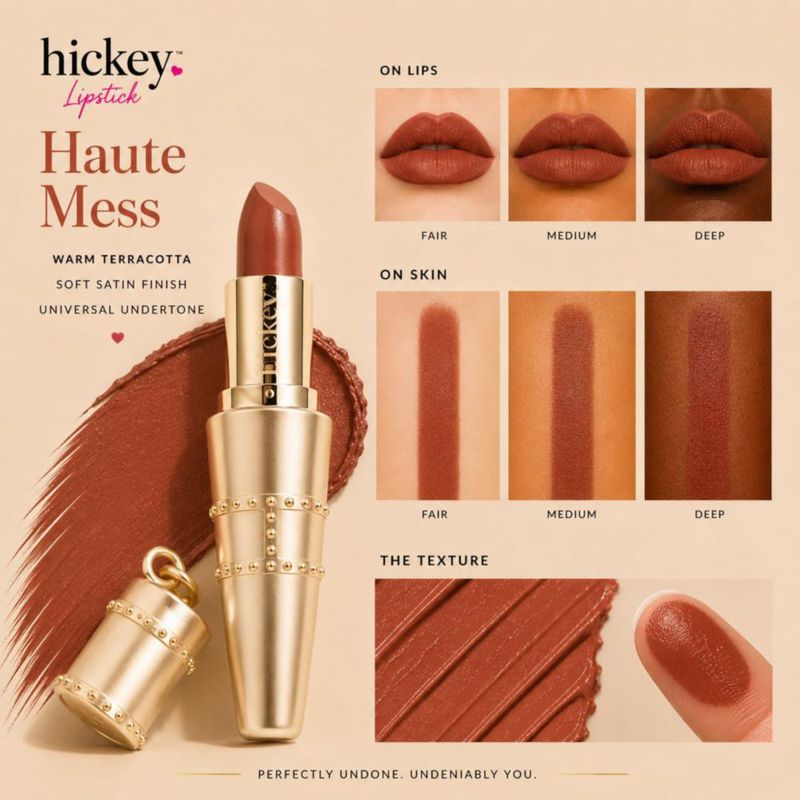 Labial Hickey Haute Mess[Terracota] Recargable