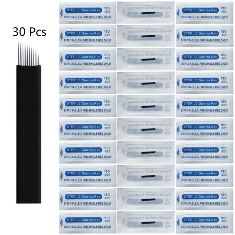 Agujas de Microblading WOLAYI 018 mm 30 piezas Desechables