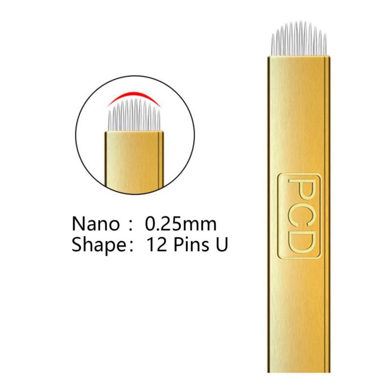 Agujas para microblading WOLAYI U12 30 unidades 12 pines