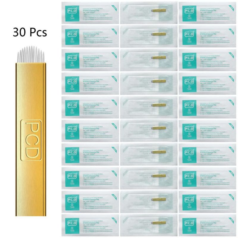 Agujas para microblading WOLAYI U12 30 unidades 12 pines