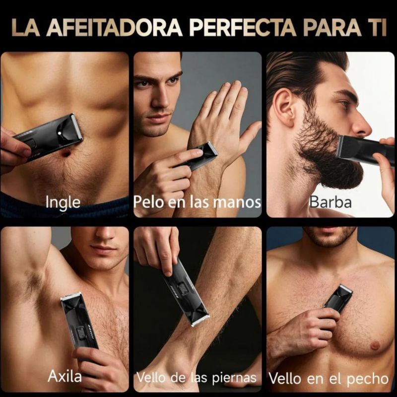Rasuradora Eléctrica Recargable por USB Negro
