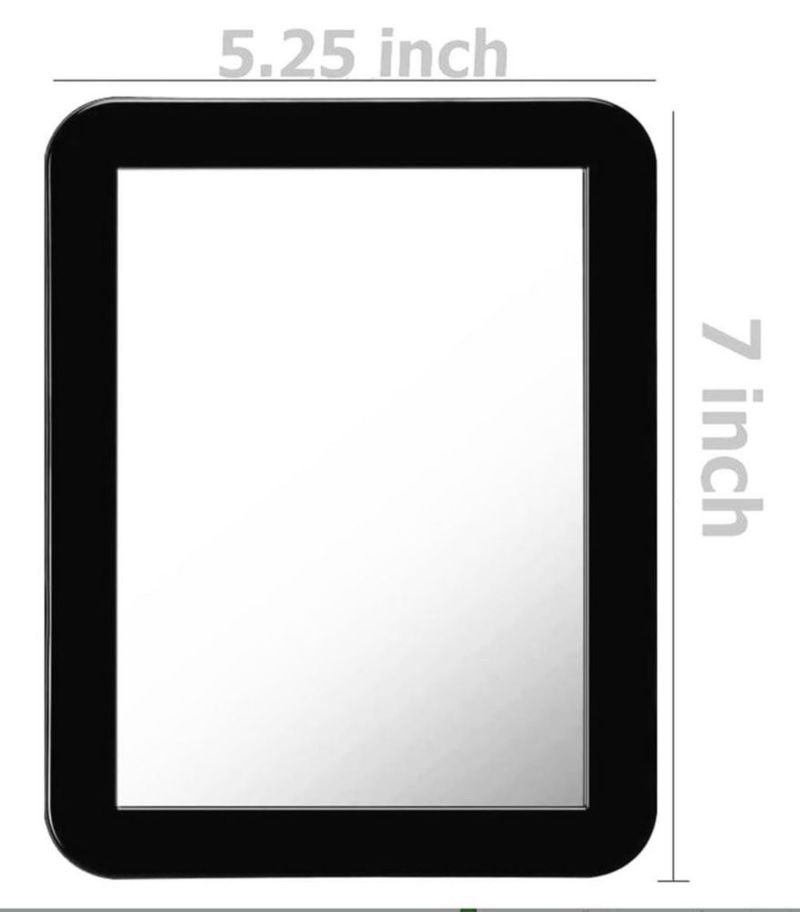 Espejo magnético negro para casillero mpowtech 13 × 18 cm