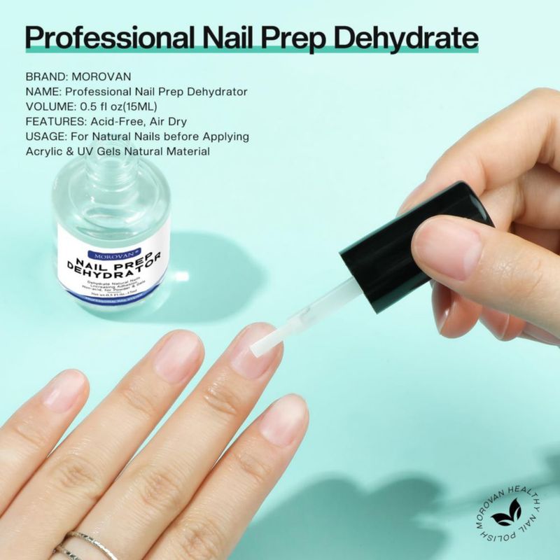 Deshidratador de uñas Morovan sin ácido 15 ml para esmalte en gel UV