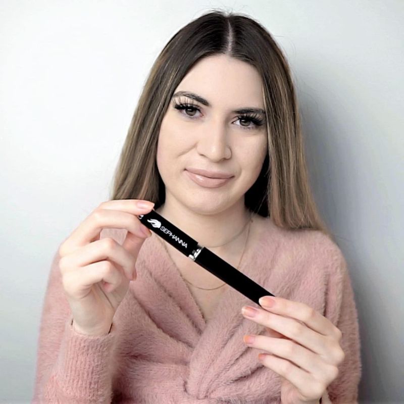 Lima de uñas SEPHANNA de cristal doble cara (negra)