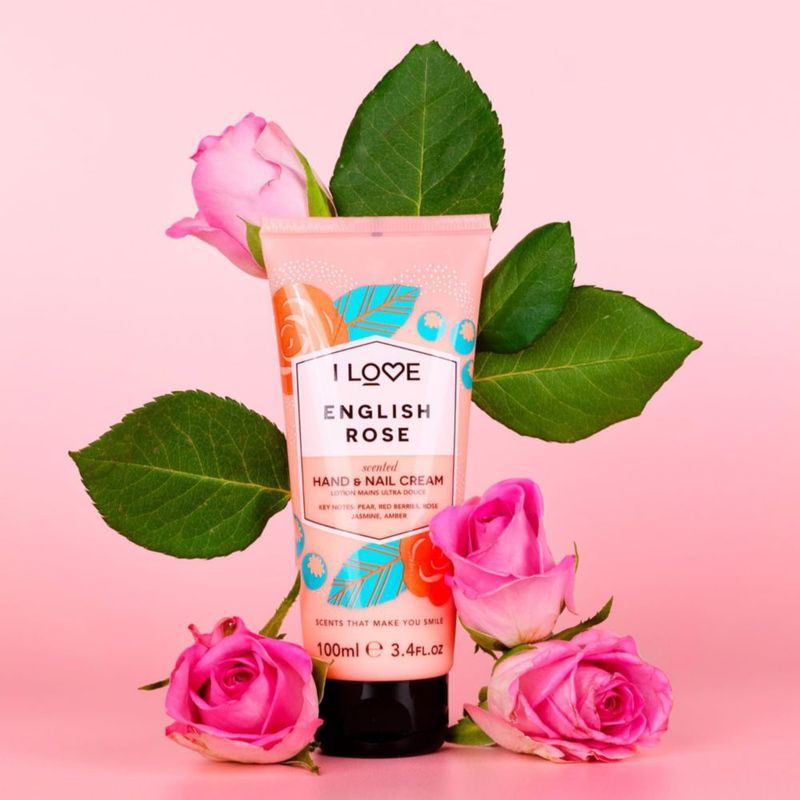 Crema para manos y uñas «I Love English Rose» con aroma a rosa 100 ml