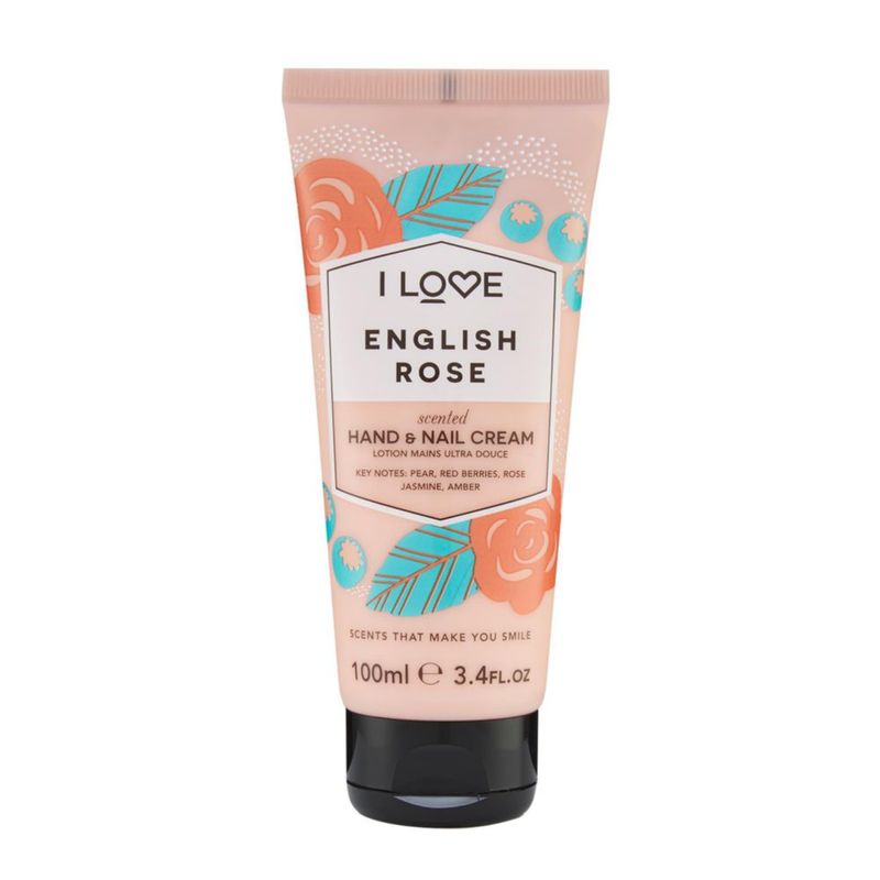 Crema para manos y uñas «I Love English Rose» con aroma a rosa 100 ml