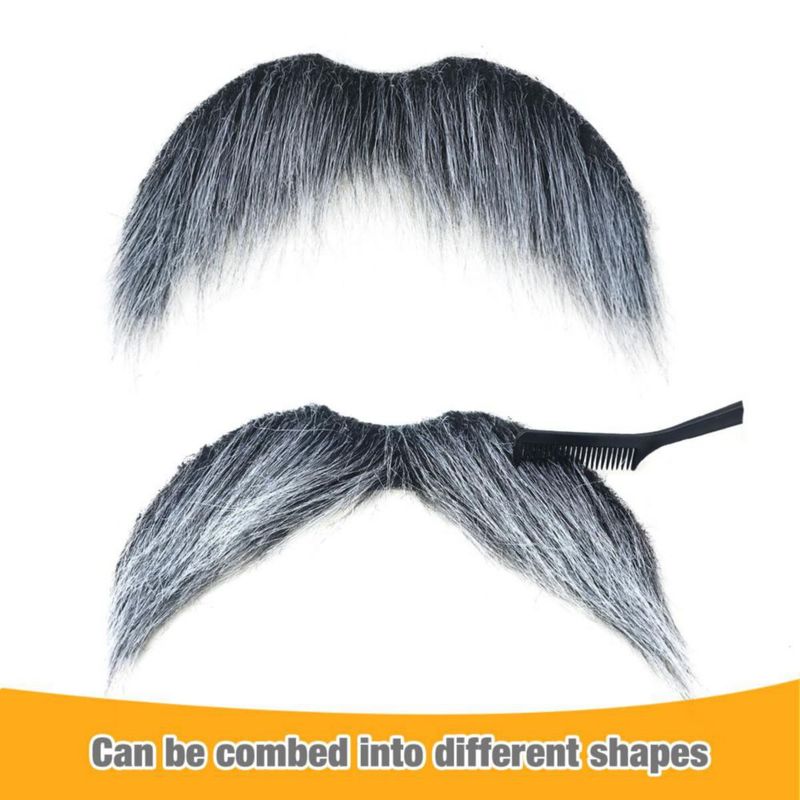 Bigote Falso Autoadhesivo Honcloud Gris