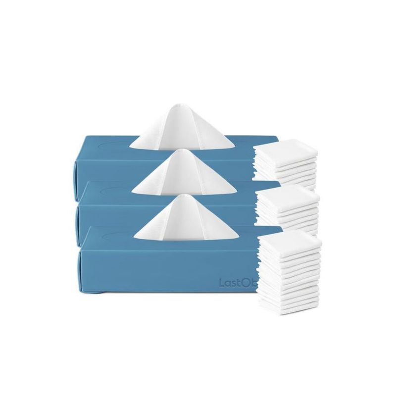 Pañuelos Faciales LastTissue - 3 Cajas Reutilizables de Algodón
