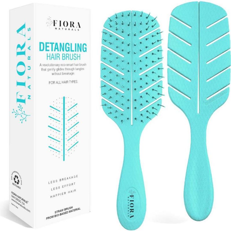 Cepillo Desenredante Fiora Naturals para Cabello Húmedo y Seco