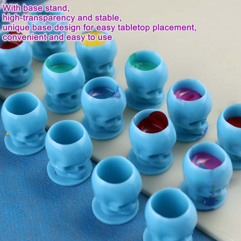 Vasos de tinta Hipifans Pack de 60 Calaveras Rosa/Azul/Blanco/Negro